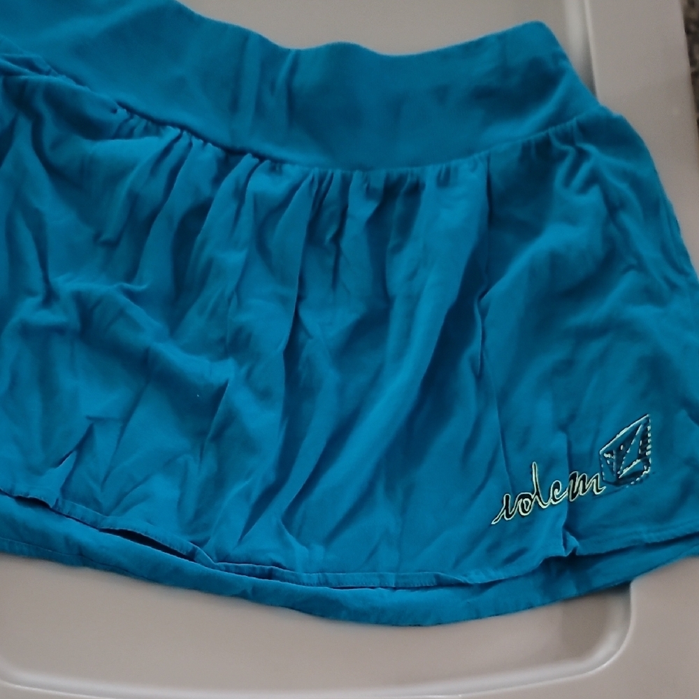 Volcom Blue Mini Skirt